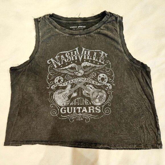 Lucky Brand Tops - Lucky Brand Tank Top Women's Large Grey Cowgirl Country